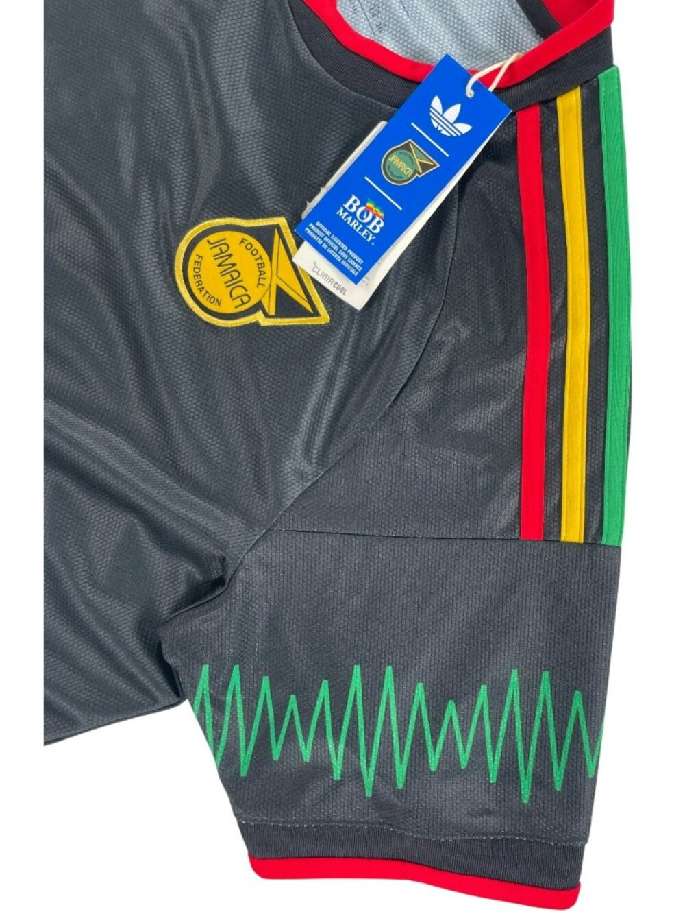 Adidas Jamaica 26 X Bob Marley Away Jersey Reggae Boyz Kids Sz L MSRP $130 NEW - Picture 7 of 10